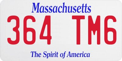 MA license plate 364TM6