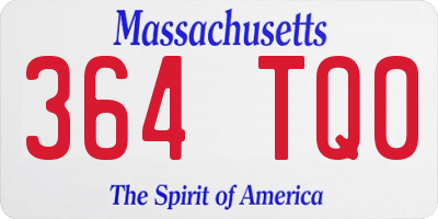 MA license plate 364TQ0