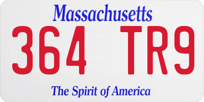 MA license plate 364TR9