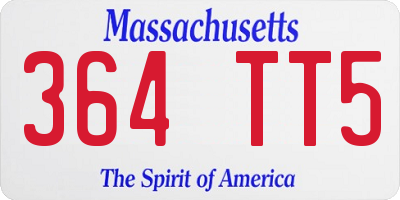 MA license plate 364TT5
