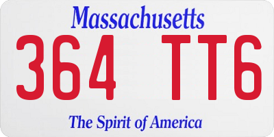 MA license plate 364TT6
