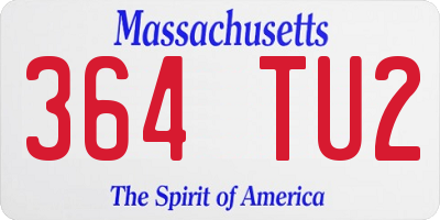 MA license plate 364TU2