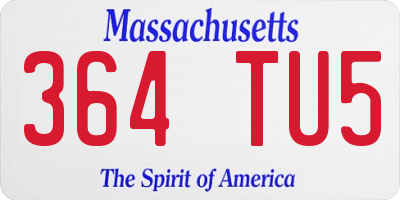 MA license plate 364TU5