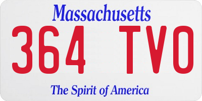 MA license plate 364TV0