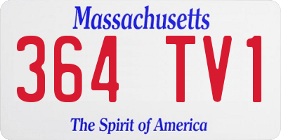 MA license plate 364TV1