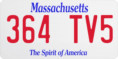 MA license plate 364TV5
