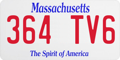 MA license plate 364TV6