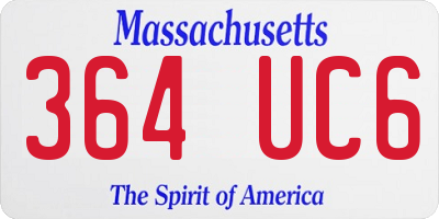 MA license plate 364UC6