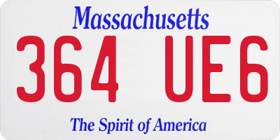 MA license plate 364UE6