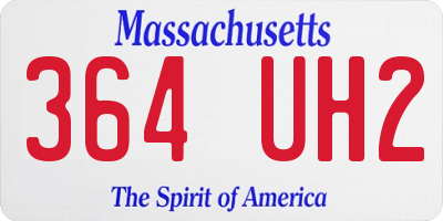 MA license plate 364UH2