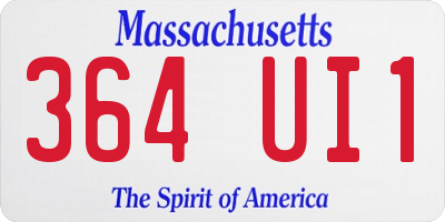 MA license plate 364UI1