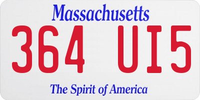 MA license plate 364UI5