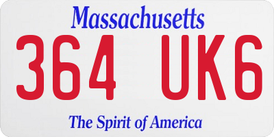 MA license plate 364UK6