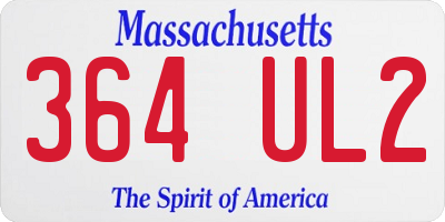 MA license plate 364UL2