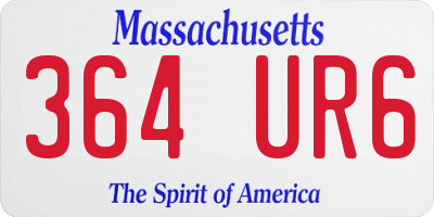MA license plate 364UR6