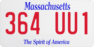 MA license plate 364UU1
