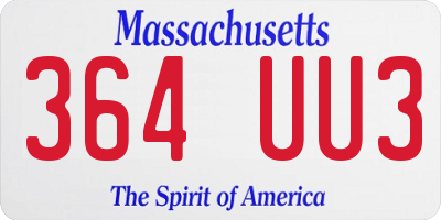 MA license plate 364UU3