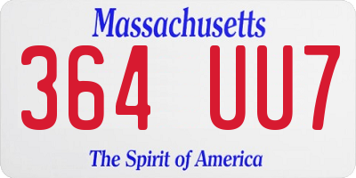 MA license plate 364UU7