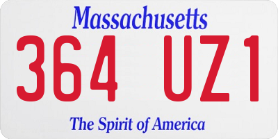 MA license plate 364UZ1