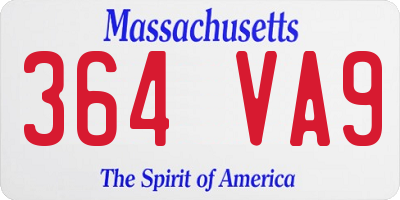 MA license plate 364VA9