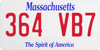 MA license plate 364VB7