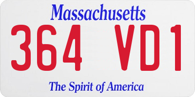 MA license plate 364VD1