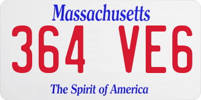 MA license plate 364VE6
