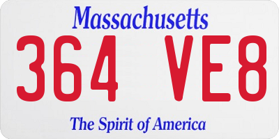 MA license plate 364VE8