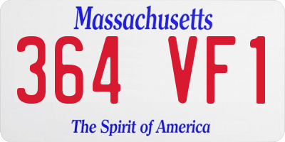 MA license plate 364VF1