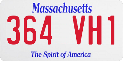 MA license plate 364VH1