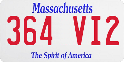 MA license plate 364VI2