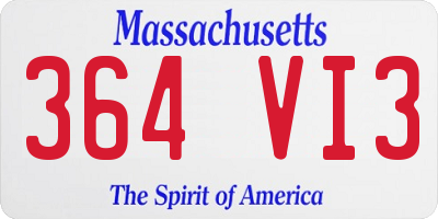 MA license plate 364VI3
