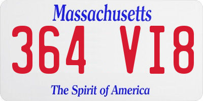 MA license plate 364VI8