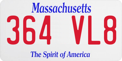 MA license plate 364VL8