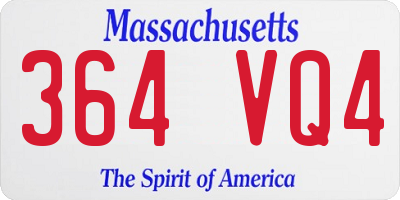 MA license plate 364VQ4