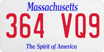 MA license plate 364VQ9