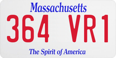 MA license plate 364VR1