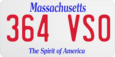 MA license plate 364VS0