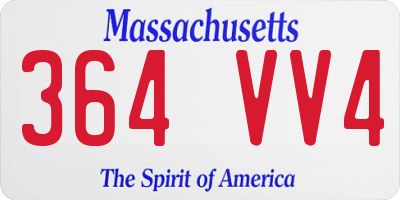 MA license plate 364VV4