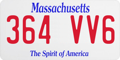 MA license plate 364VV6