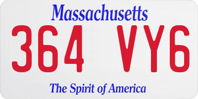 MA license plate 364VY6