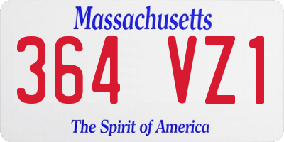 MA license plate 364VZ1