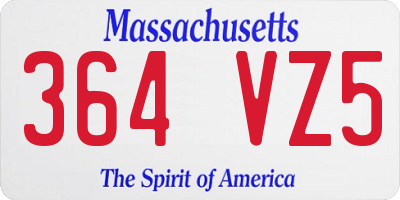 MA license plate 364VZ5