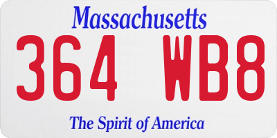 MA license plate 364WB8