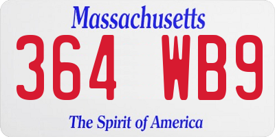 MA license plate 364WB9
