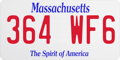 MA license plate 364WF6