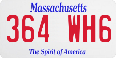 MA license plate 364WH6