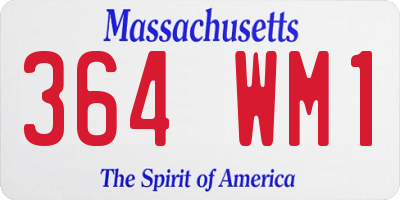 MA license plate 364WM1