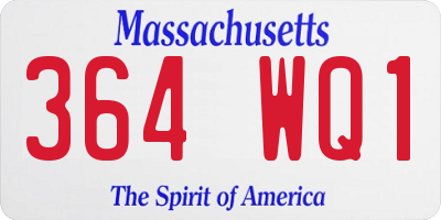 MA license plate 364WQ1