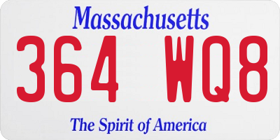 MA license plate 364WQ8